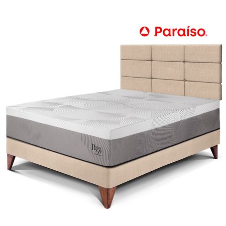Dormitorio Europeo Royal Balanzze 1.5 Plazas Cabecera Blocks Champagne