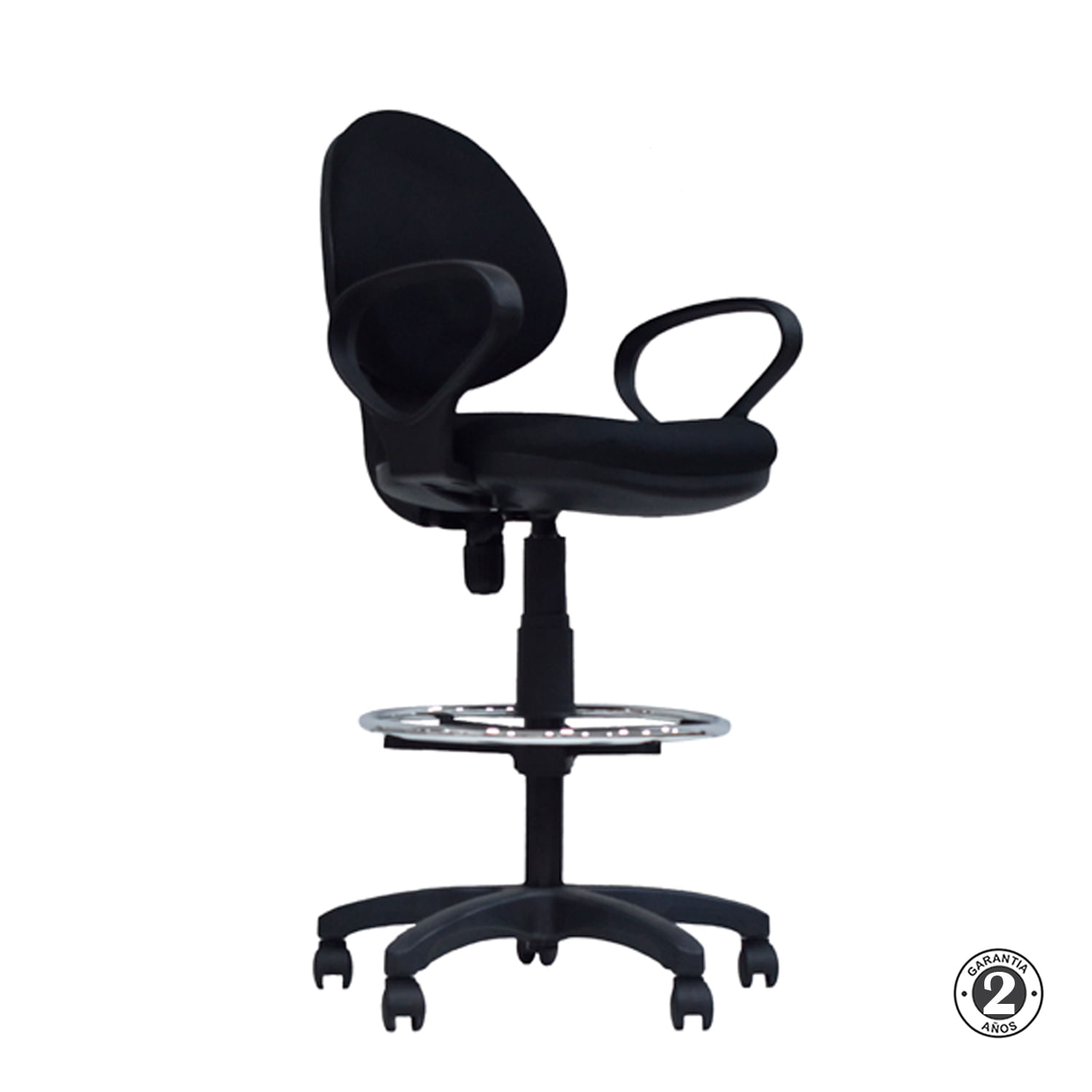 Silla Focus Cajero Con Brazo Bn Ac Negro Ofideas