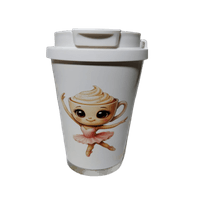 Taza térmica de acero inoxidable de 600 ml diseño de Ballerina Capuchina