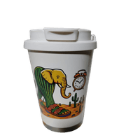 Taza térmica de acero inoxidable de 600 ml diseño elefante