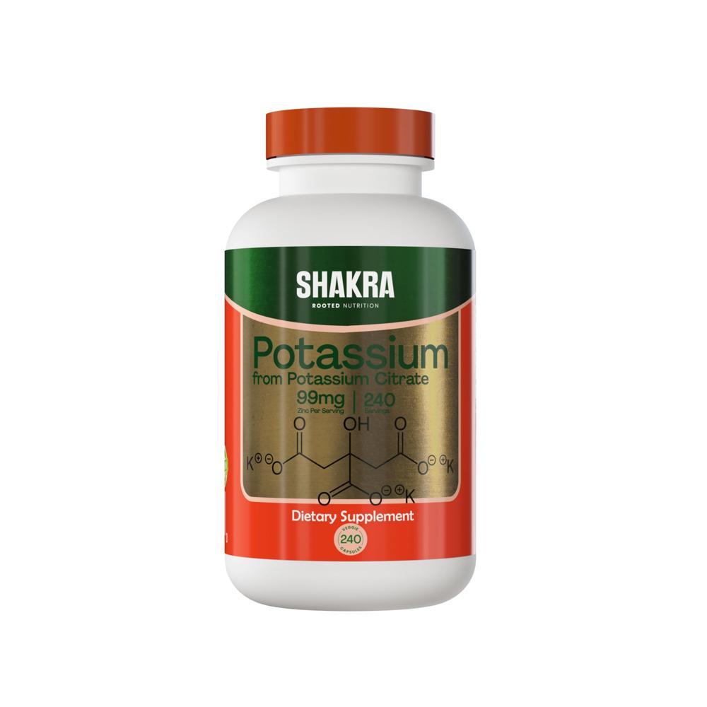 Shakra Citrato de Potasio Potassium Citrate 240 Capsulas