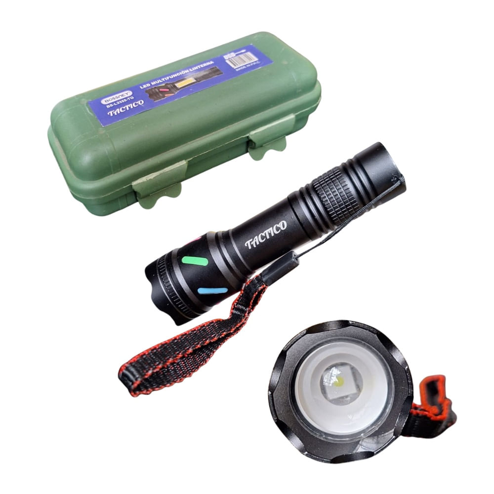 Linterna Led Multifunción de Bolsillo Recargable Tipo C BS-L3355-TG Bossney