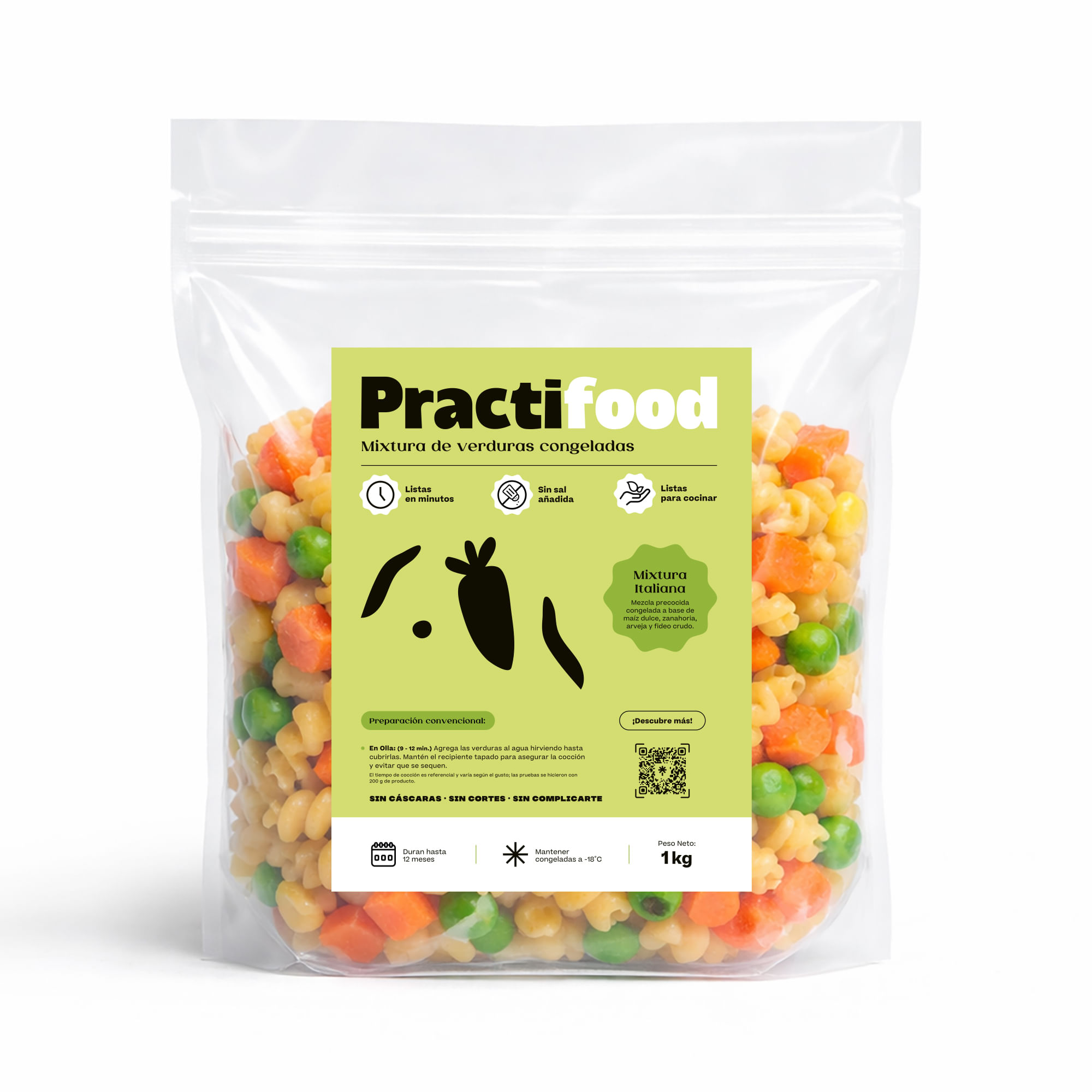 Mix Italiana Precocida PRACTIFOOD Bolsa 1Kg