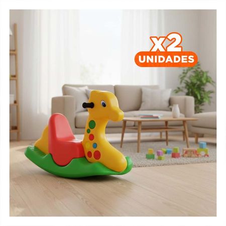 Pack2 Juguete de Balanceo 80cmx30cmx53cm con Diseño Infantil para su Vivienda Moderna