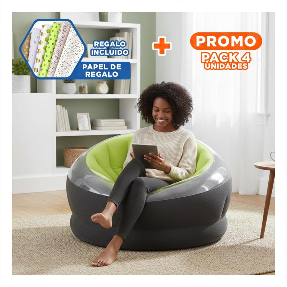 Pack4 Mueble de Aire Verde para Espacios Practicos Y+Papel Regalo