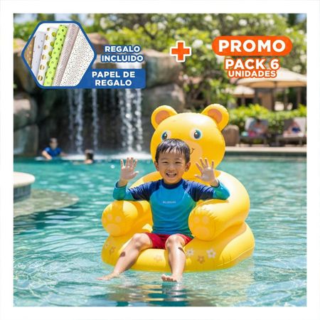 Pack6 Butaca Recreativa Inflable para Ninos con Uso Diario Y+Papel Regalo