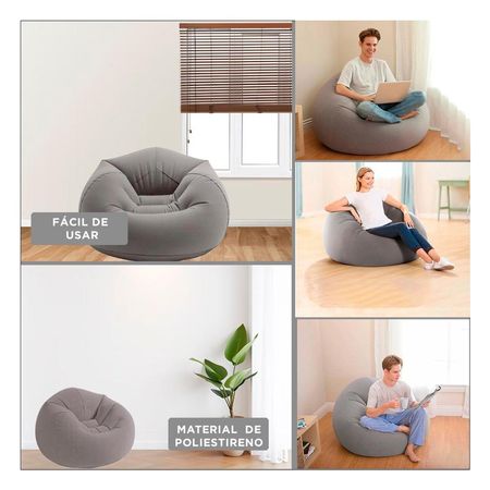 Mueble Inflable para Descanso con Estilo y Color Plomo Y+Post It