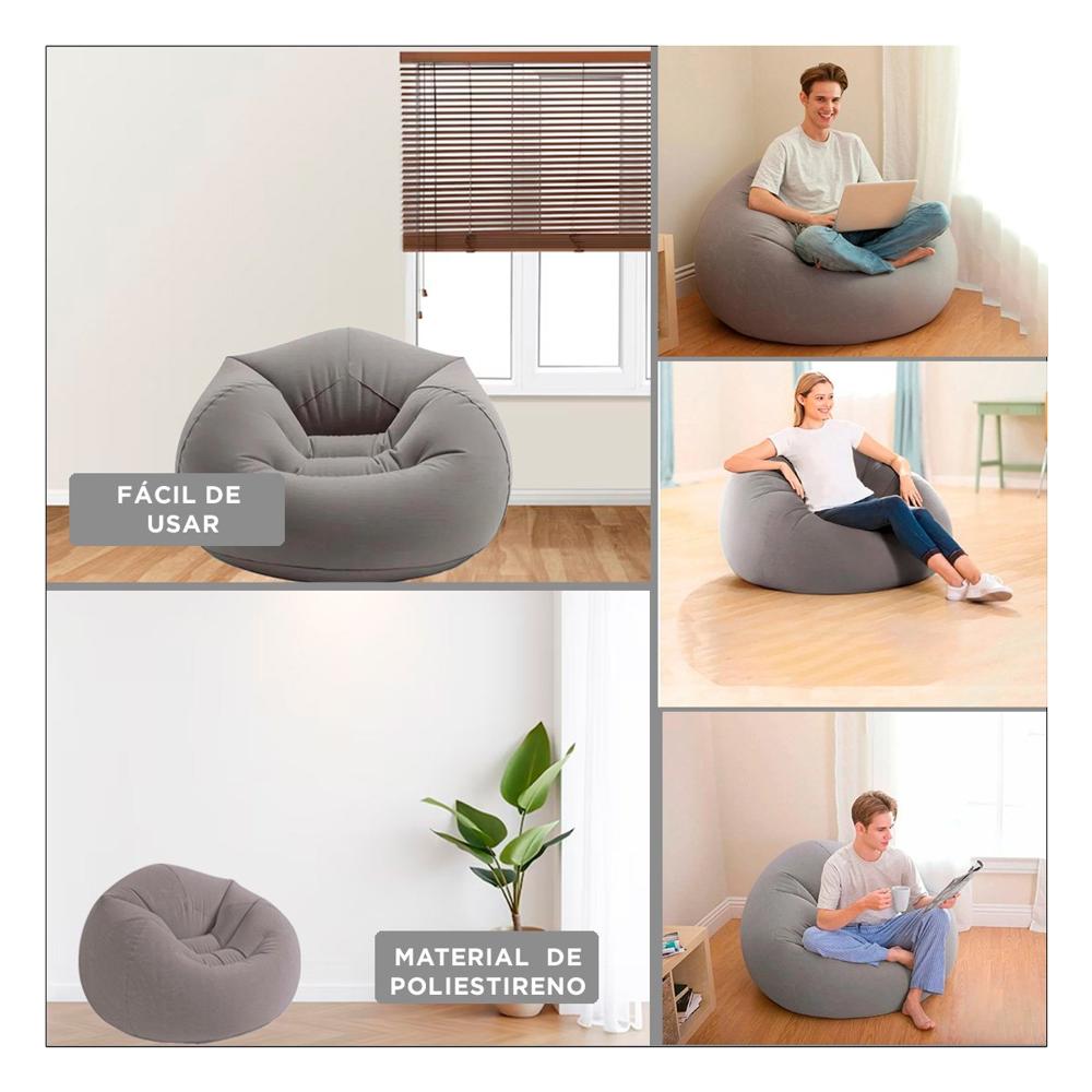 Mueble Inflable para Descanso con Estilo y Color Plomo Y+Post It