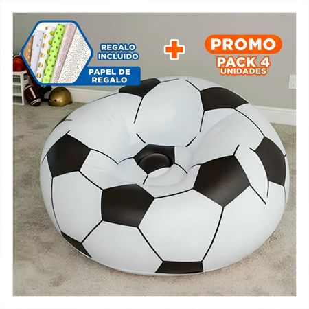Pack4 Sofa Inflable para Descanso Familiar y Recreativo Y+Papel Regalo