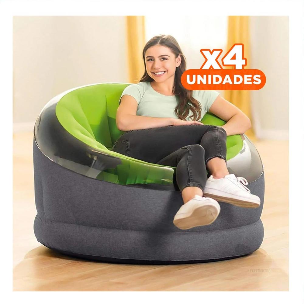 Pack4 Butaca de Aire Verde para Ambientes Modernos