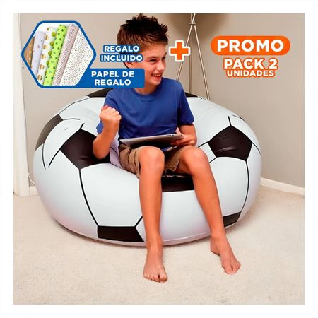 Pack2 Sofa Pelota Inflable Comodo para Juegos y Relax Y+Papel Regalo