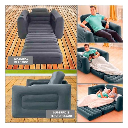 Colchon Inflable Convertible en Sofa para Hogar y Momentos de Relajo Y+Post It