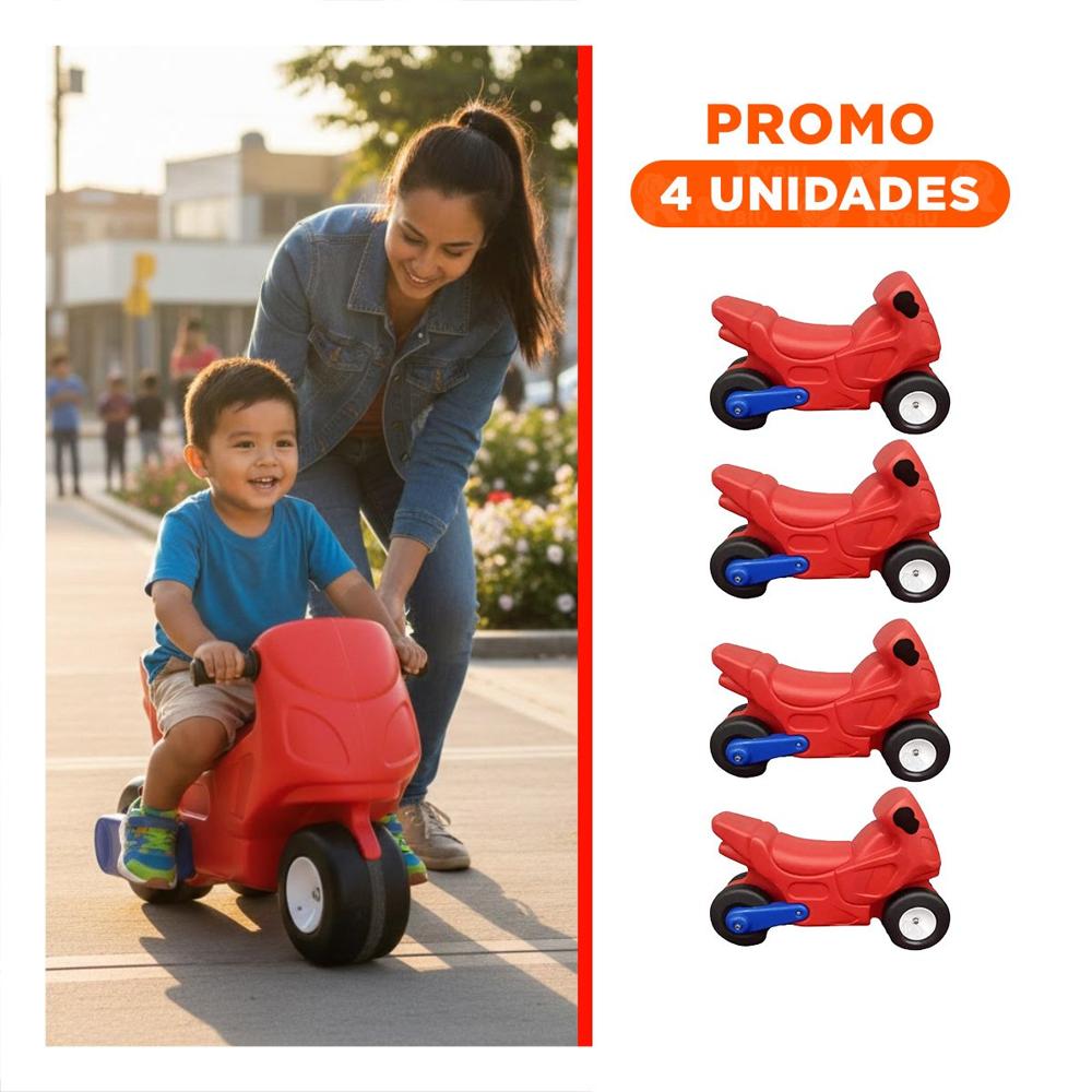 Pack4 Vehiculo Infantil con Estructura Liviana para Trasladar a cualquier Lugar