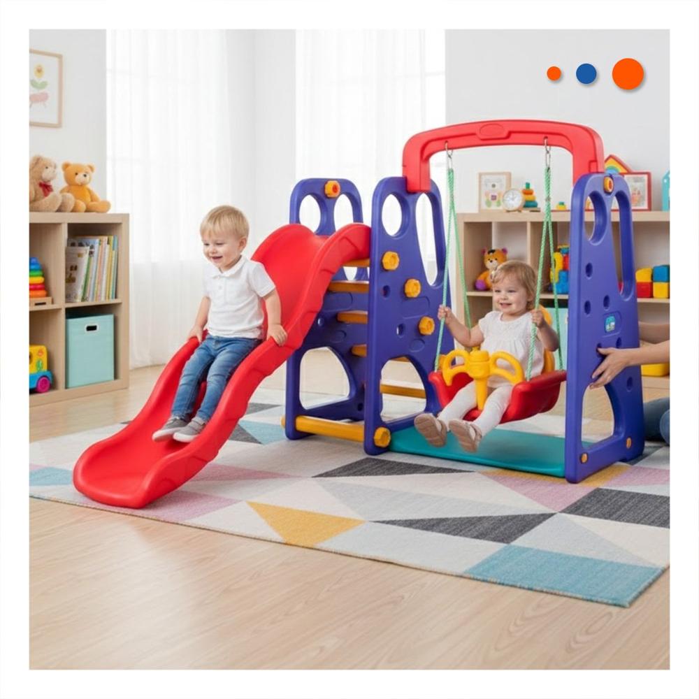 Play Center con Resbaladera de Gran Estabilidad para Juegos Seguros en el Jardin Y+Papel Regalo