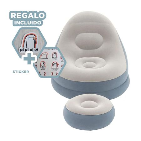 Sofa Inflable con Asientos Ajustables para Uso Interior y Patio Y+Regalo Sticker