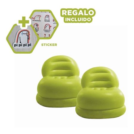 Asiento Inflable Blanco para Casa Comodo y Funcional en Interiores Y+Regalo Sticker