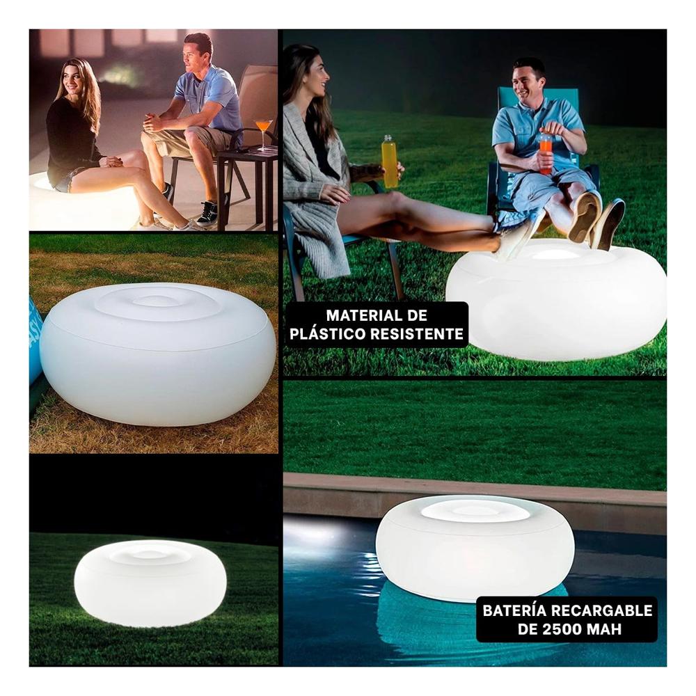 Divan Con Luz Led Incorporada Inflable para Sala y Zona de Descanso Y+Post It