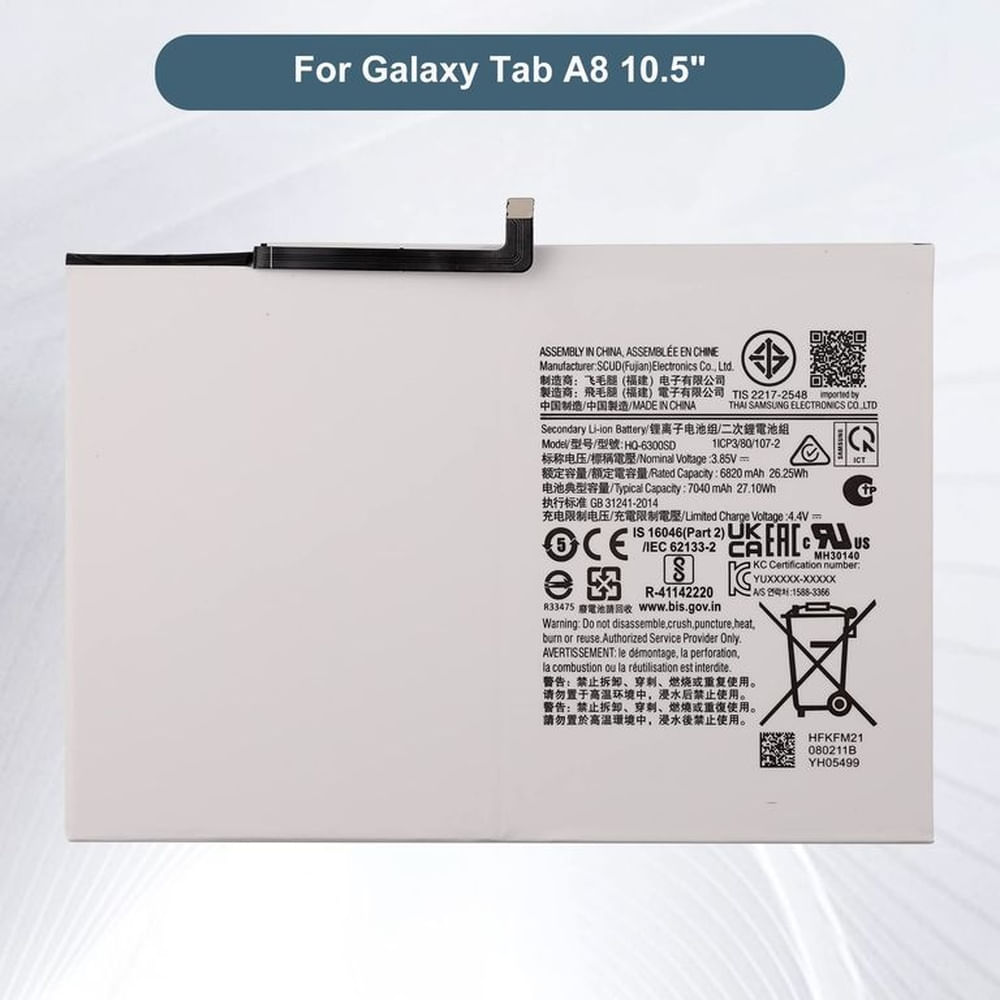 BATERIA TABLET  A8 10.5   x200  HQ-6300SD -NUEVO