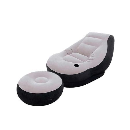 Pack2 Sillon Ligero Inflable con Poof para Espacios de Relajo Y+Regalo Sticker