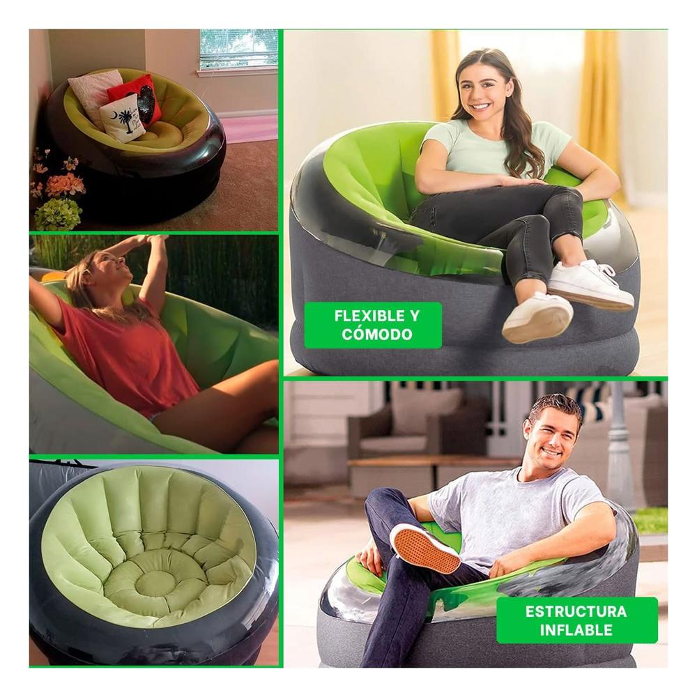 Mueble Inflable Verde para Descanso y Comodidad Y+Post It