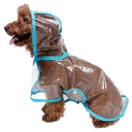 CAPA Impermeable de Lluvia para Mascotas Talla 3 CELESTE