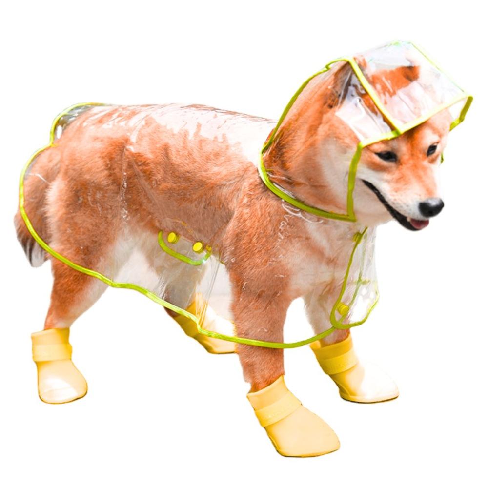 CAPA Impermeable de Lluvia para Mascotas Talla 3 Amarillo