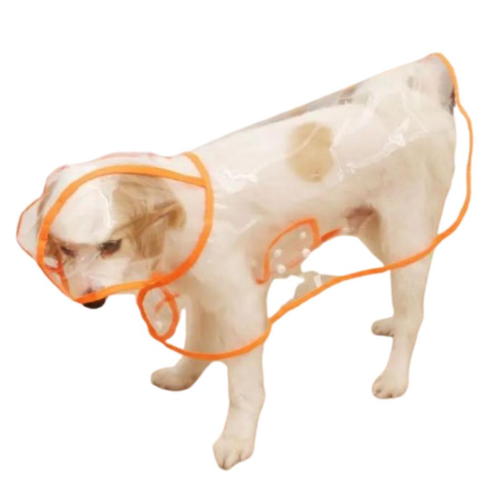 CAPA Impermeable de Lluvia para Mascotas Talla 3 Naranja