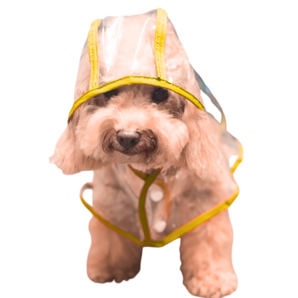 CAPA Impermeable de Lluvia para Mascotas Talla 1 AMARILLO
