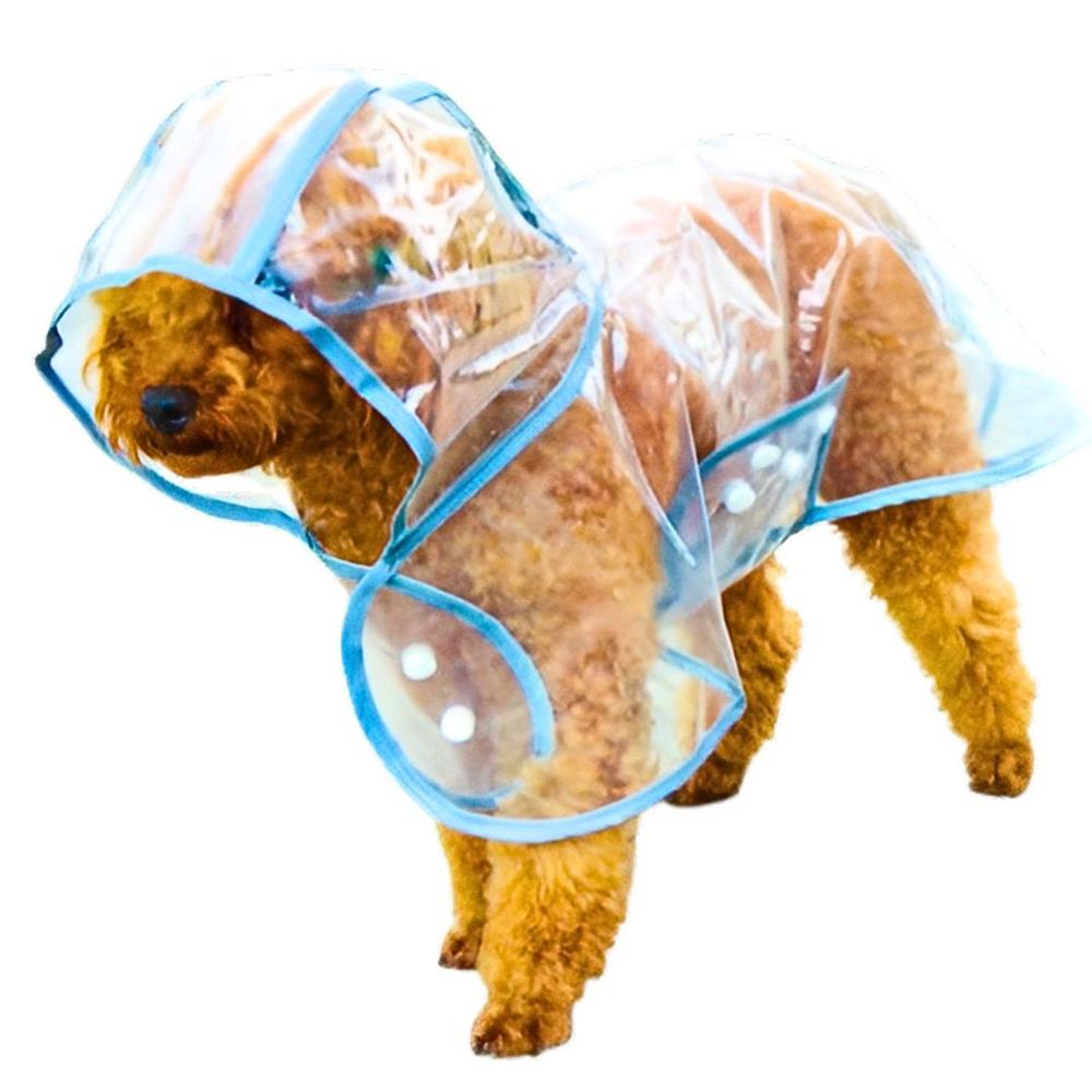 CAPA Impermeable de Lluvia para Mascotas Talla 2 Celeste