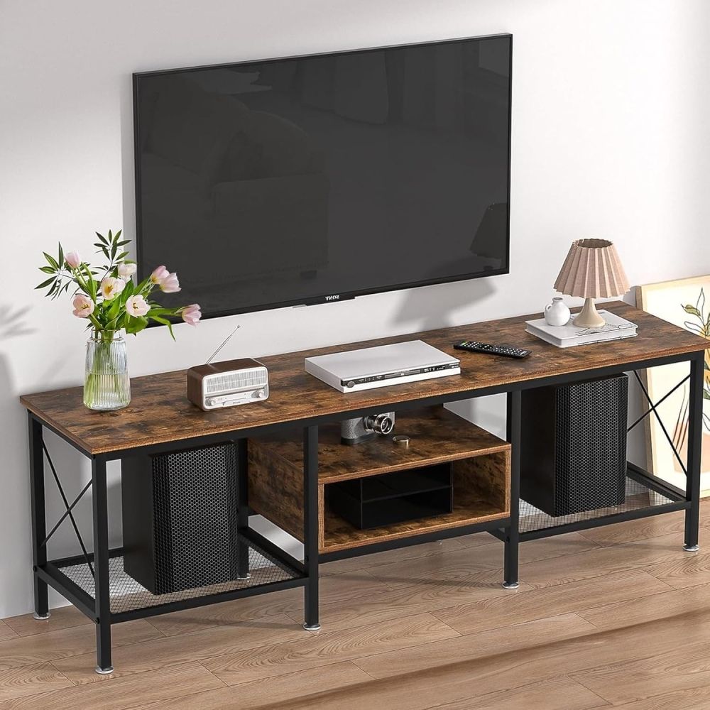 Mesa de TV 60'' Olivia Marron y Negro | Masiva Home