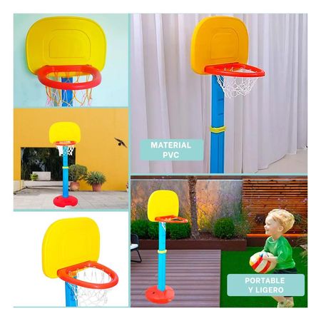 Tablero de Baloncesto Grande 80cmx70cmx230cm con Base de Gran Estabilidad Y+Ligas Regalo