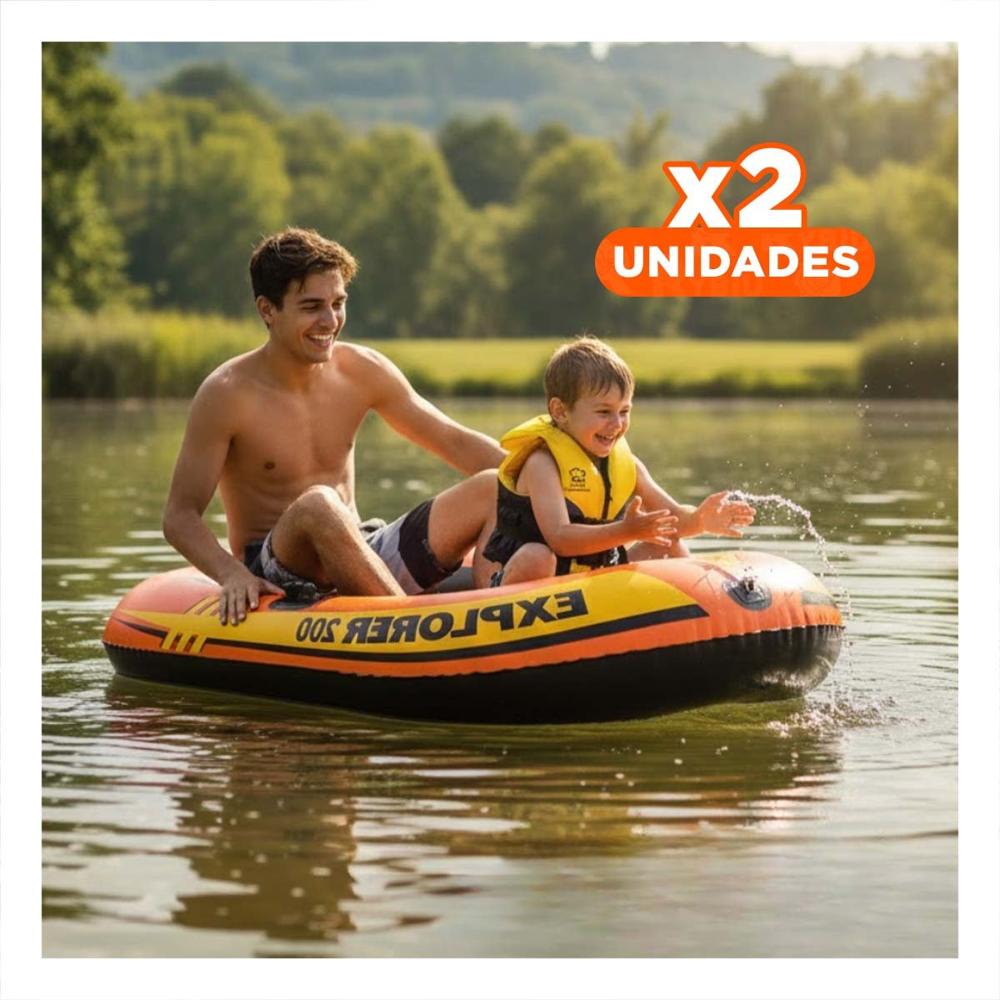 Pack2 Balsa Inflable Explorer 200 para Paseos en el Agua con Amigos Y ...