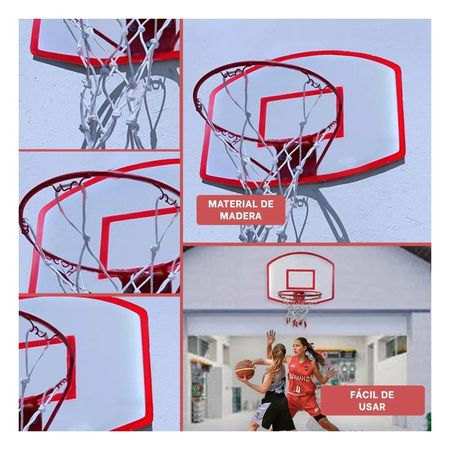 Tablero de Baloncesto 90cmx60cmx45cm para Diversion Activa en su Vivienda Real
