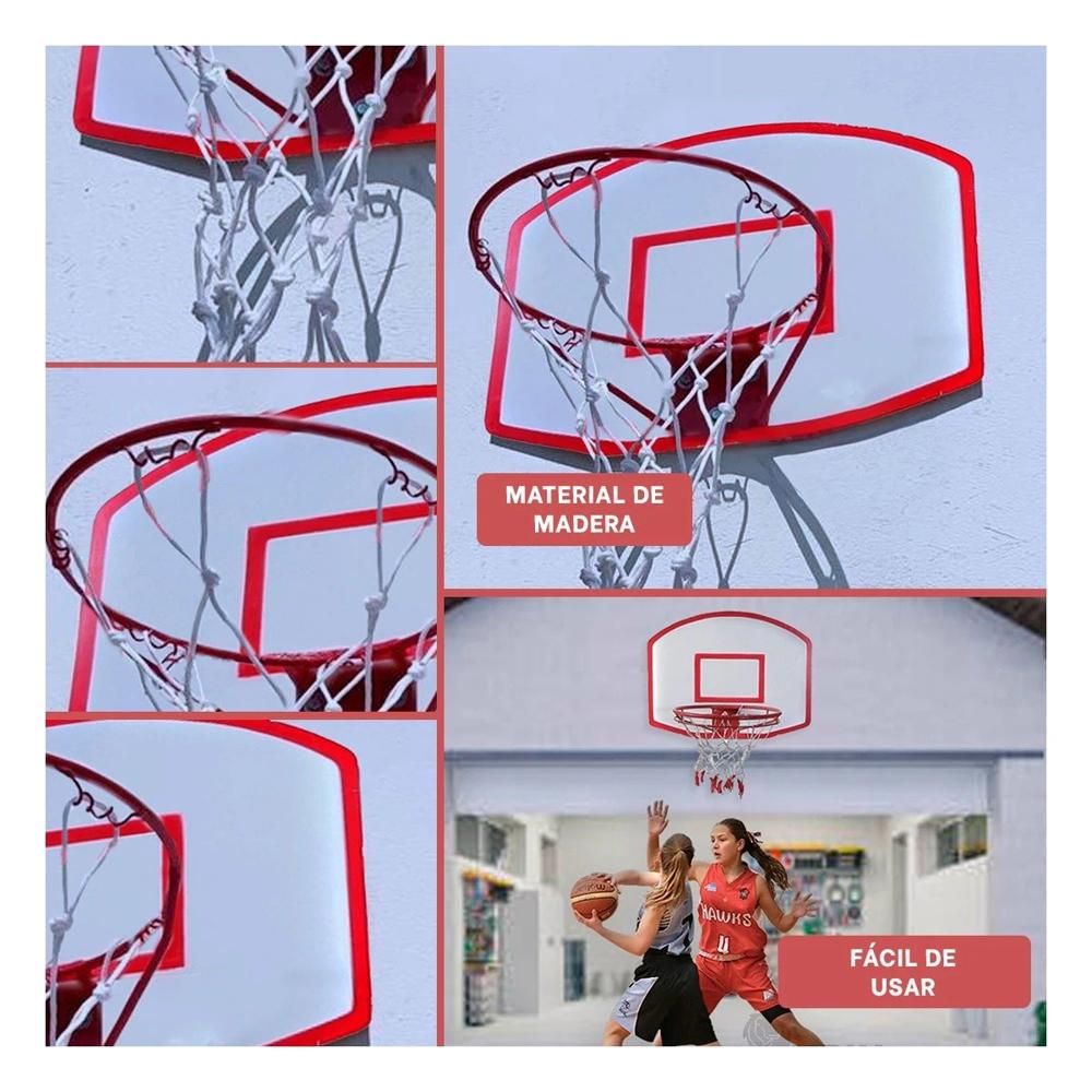 Tablero de Baloncesto 90cmx60cmx45cm para Diversion Activa en su Vivienda Real