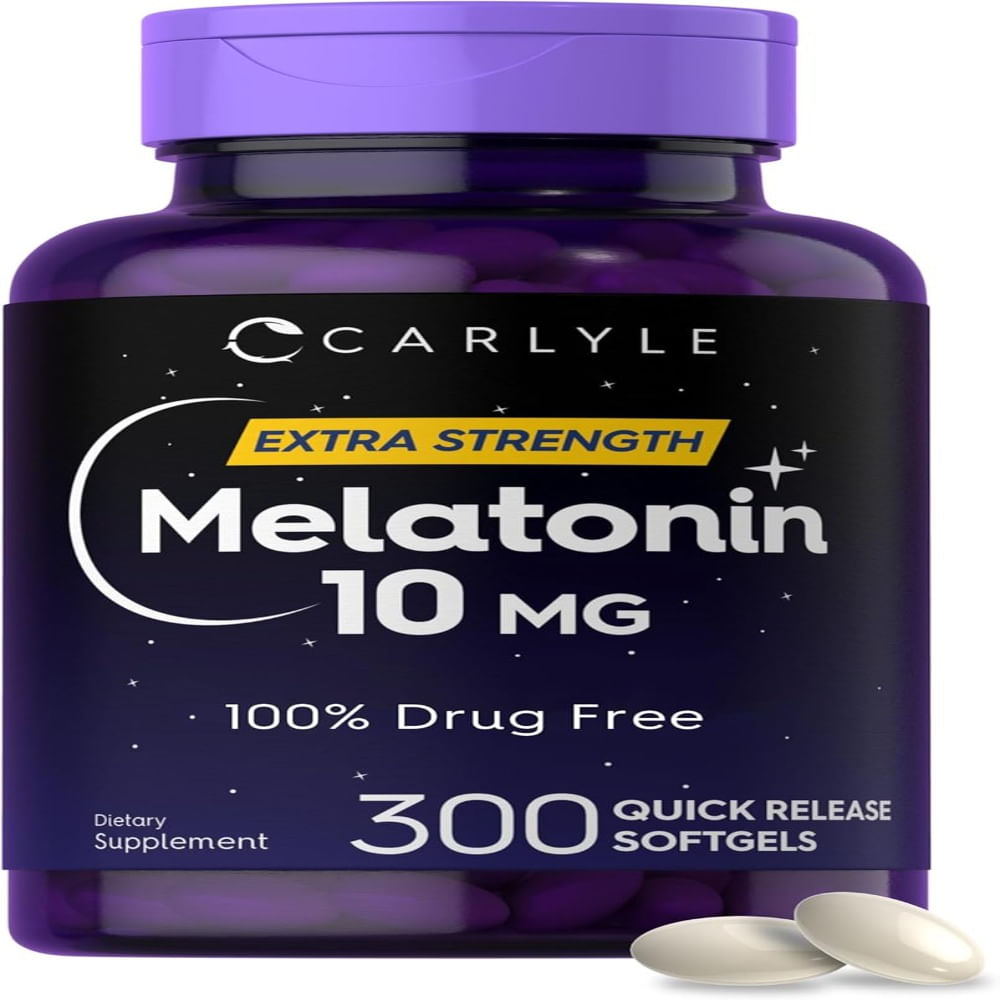 Carlyle Melatonin 10 mg Extra Strength  300 Softgels  Liberación Rápida