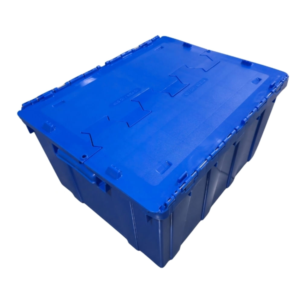 CAJA PLASTICA LAREDO CON TAPA 72 L - AZUL - PACK 6