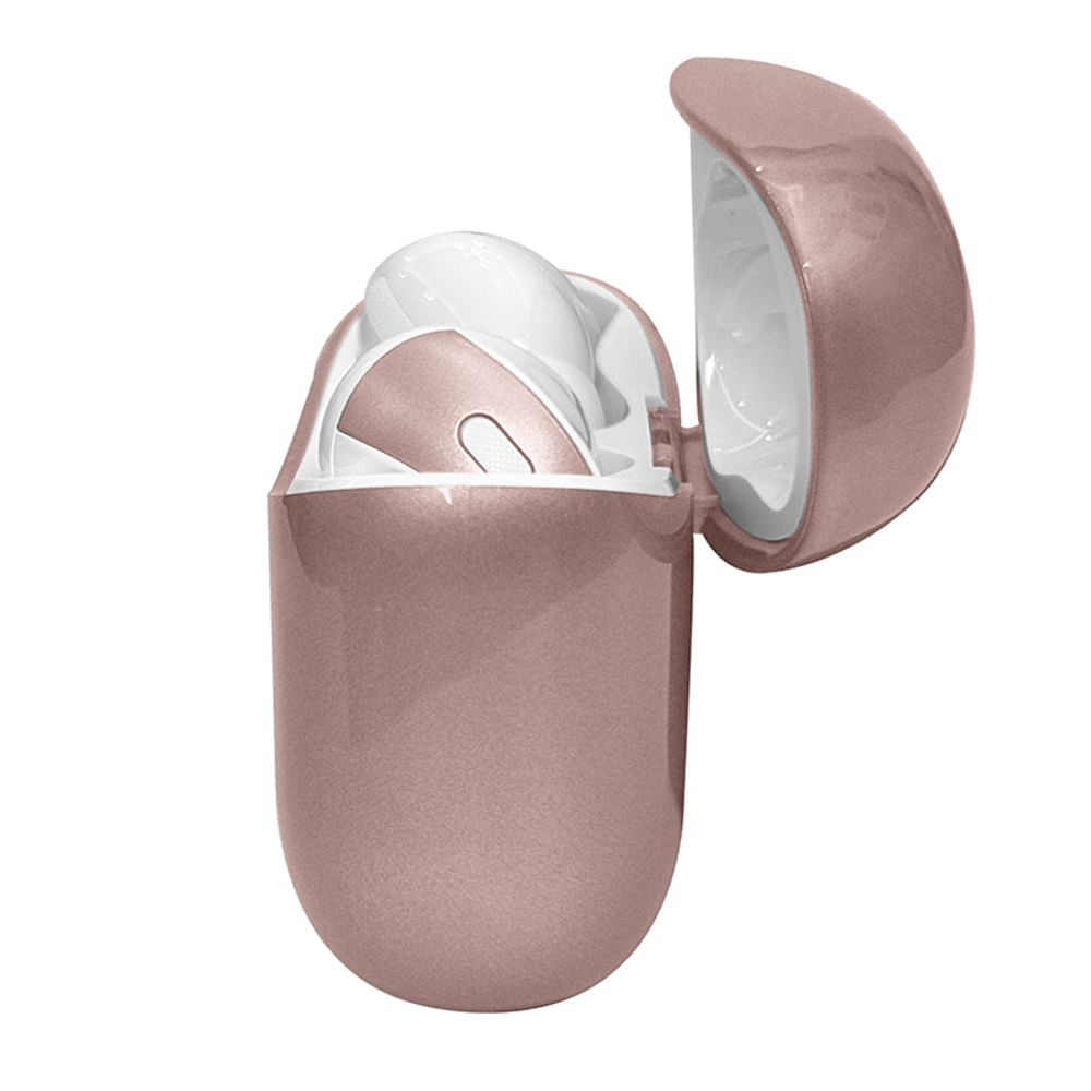 AUDÍFONOS TEROS TE-8074GR BLUETOOTH TWS - ROSA DORADO