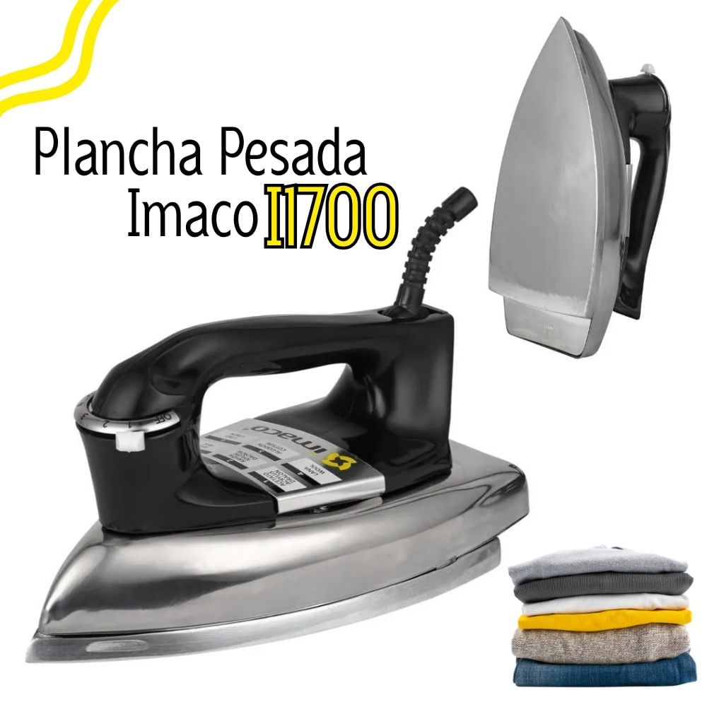 Plancha Pesada Imaco  con Base de Metal Acero - I1700