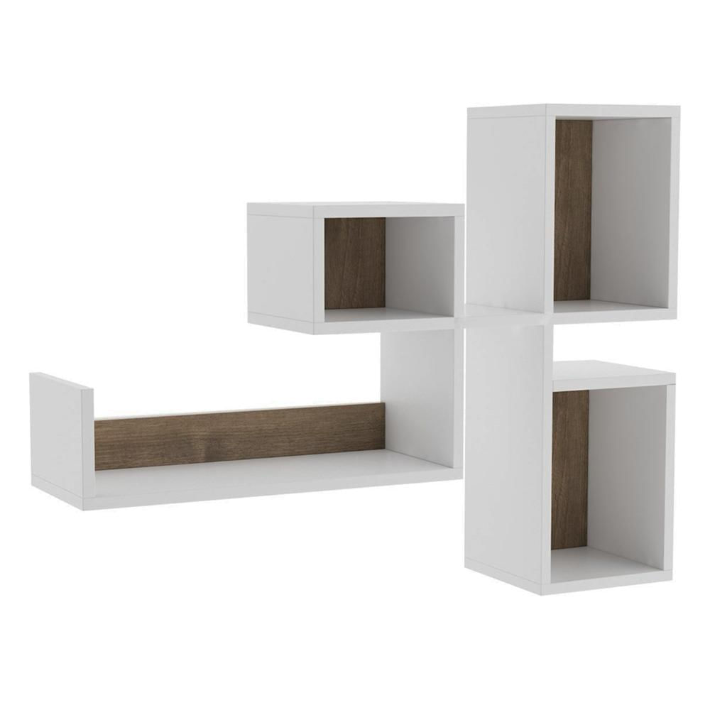 Repisa Flotante Decorativa Perry Blanco DIBA MUEBLES