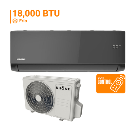 Aire Acondicionado Split 18000 BTU Khöne KBM-18BP1 Inverter R410A Negro