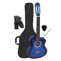 Guitarra Acústica Clásica estándar nylon color Azúl