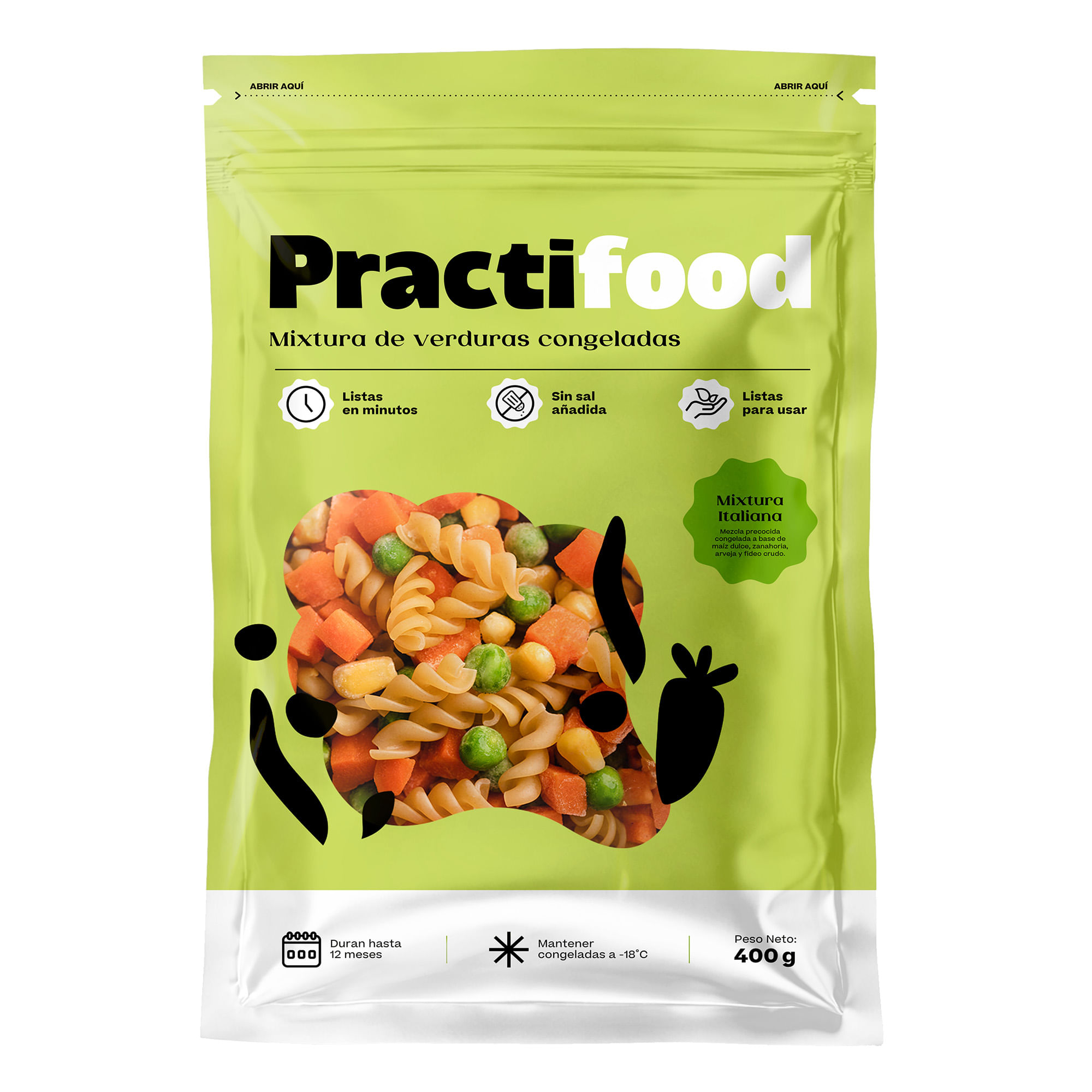 Mix Italiana Precocida PRACTIFOOD Bolsa 400g