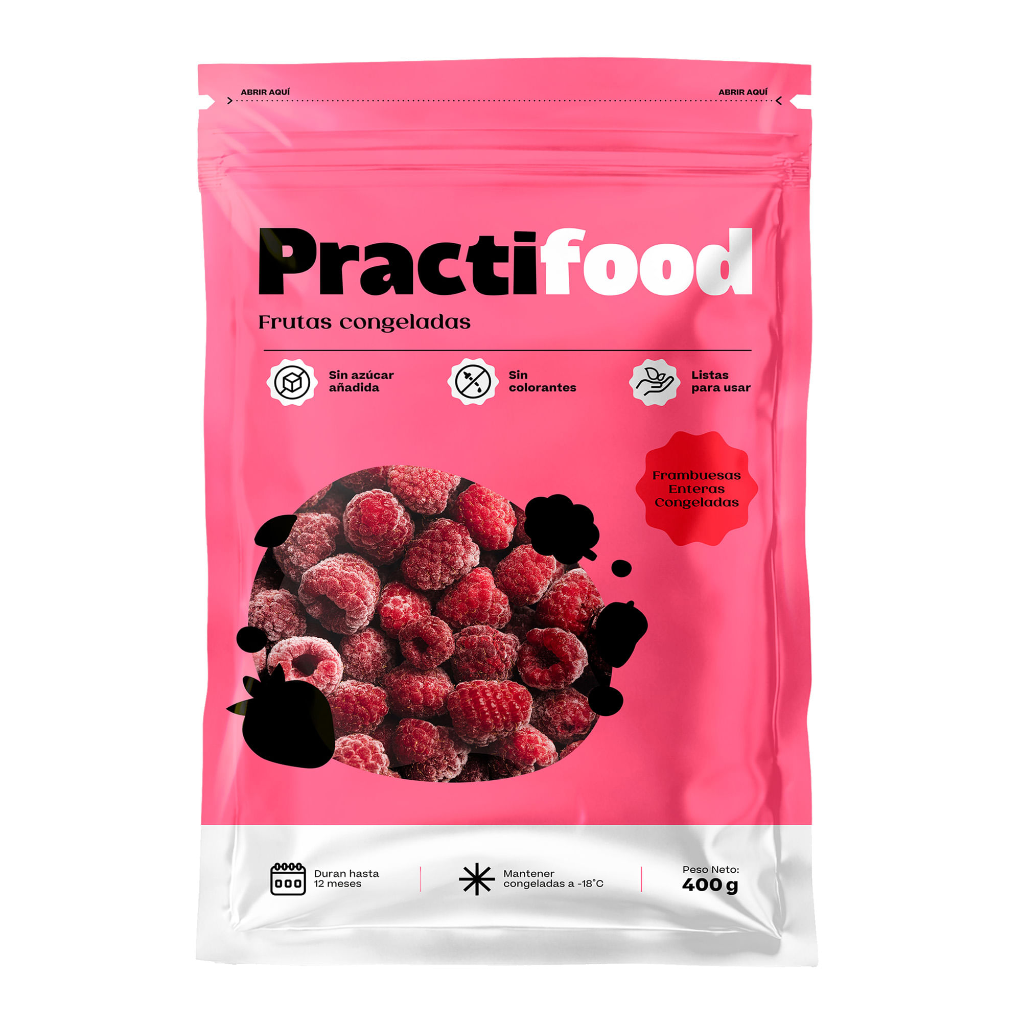 Frambuesas PRACTIFOOD Bolsa 400g