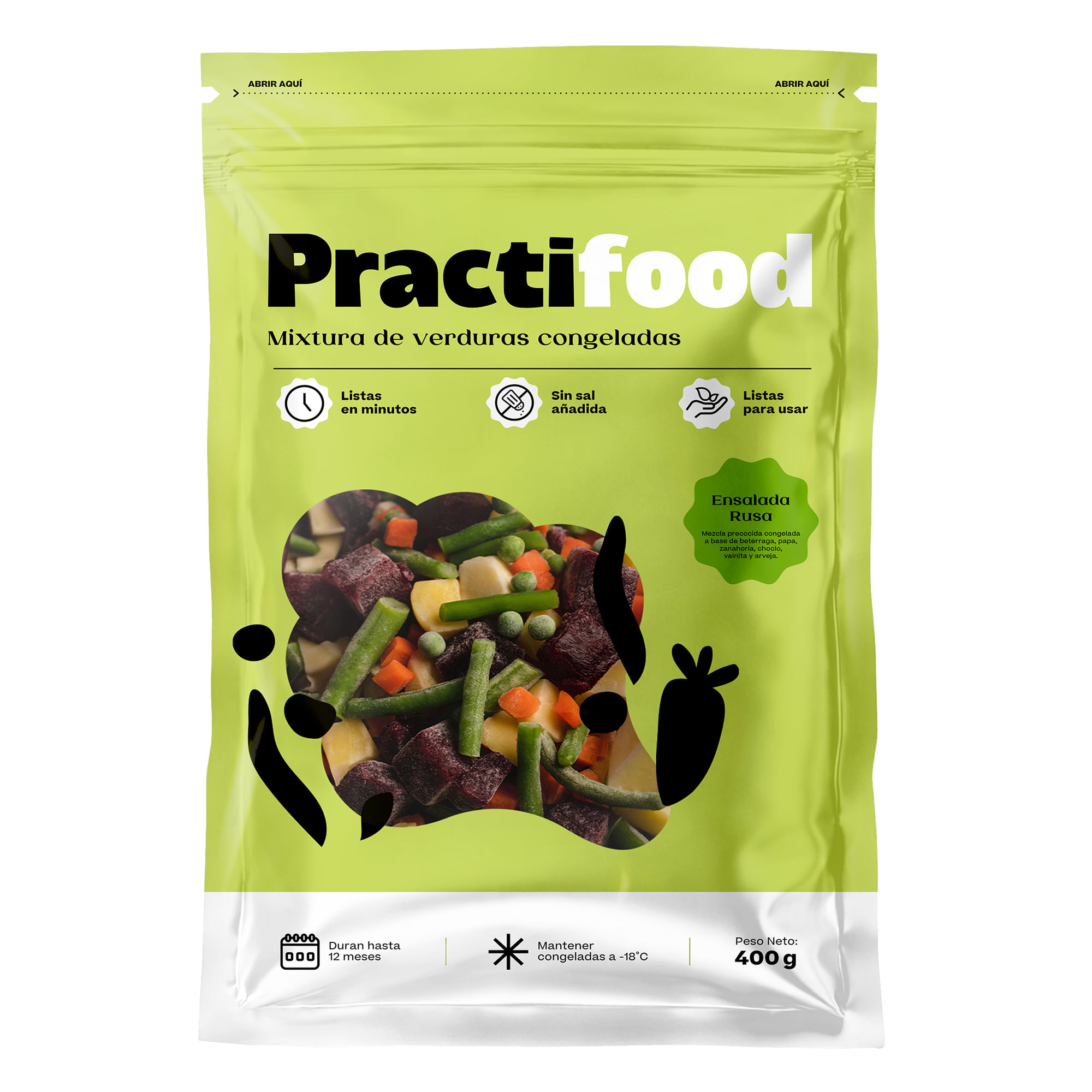 Ensalada Rusa Precocida PRACTIFOOD Bolsa 400g