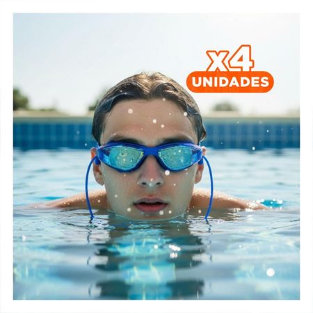 Pack4 Lentes de Buceo para Ninos, Piscina y Juegos Acuaticos Y+Regalo Sticker