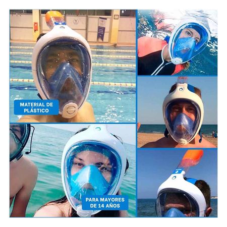 Mascara de Buceo Azul para Actividades Acuaticas con Diseno Ergonomico Y+Post It
