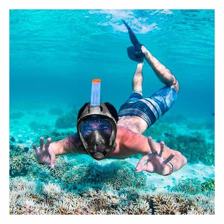 Mascara de Buceo Negro para Exploracion Marina con Vision Clara y Ajuste Comodo