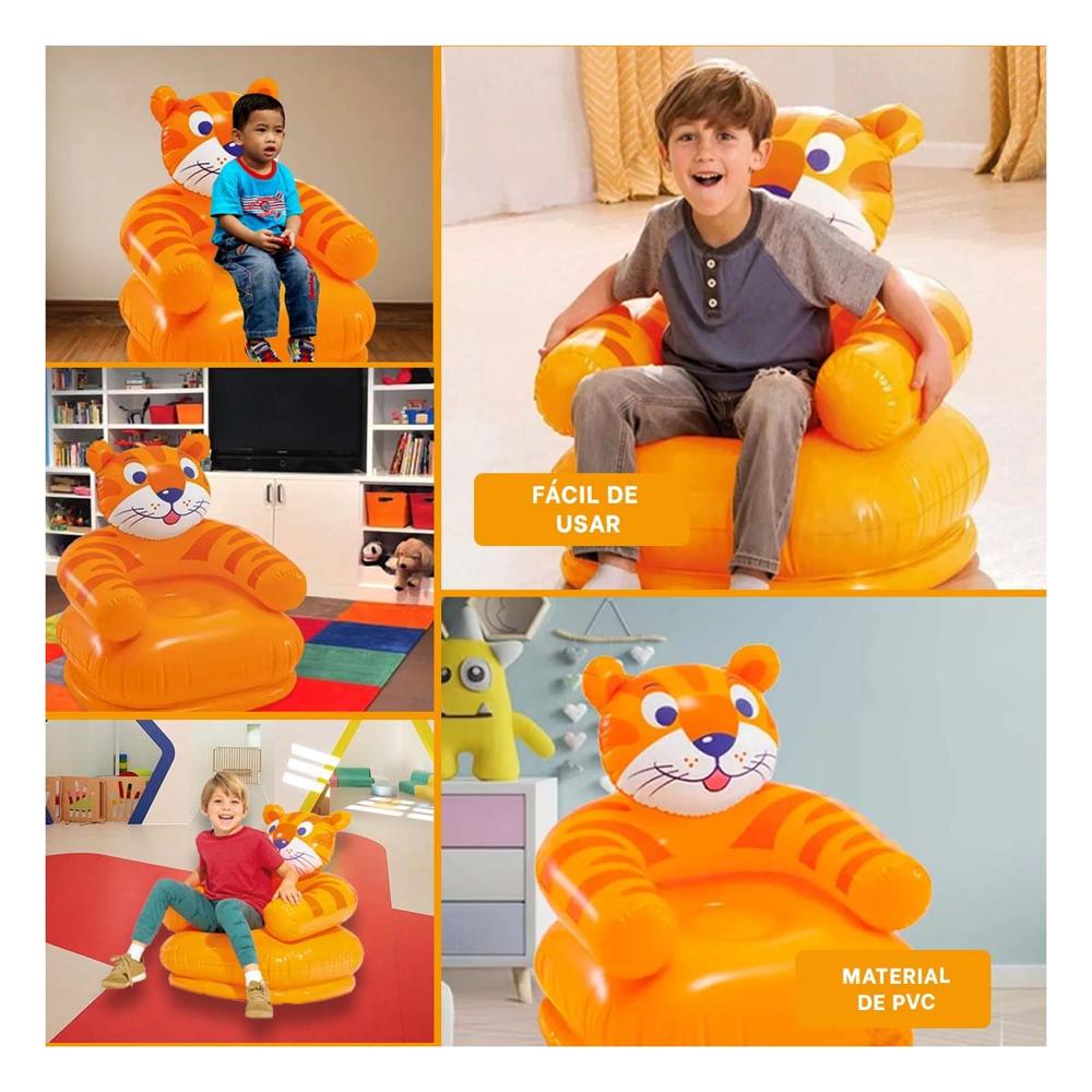 Pack4 Sofa Inflable Infantil para Juegos y Descanso en Casa Y+Regalo Sticker