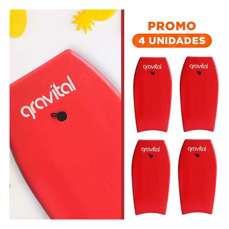 Pack4 Tabla Para Olas En Playa Color Rojo Estilo Moderno y Uso Deportivo Y+Regalo Sticker