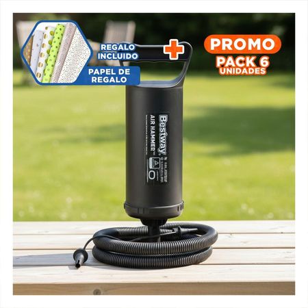 Pack6 Compresor de Mano 30cm y Compacto para Fiesta y Diversion Y+Papel Regalo